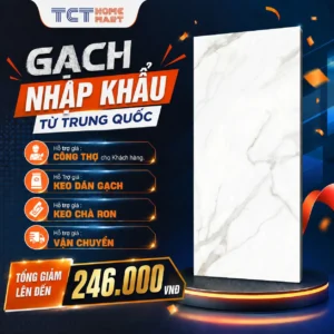 Gạch 75x150 Cm - Gạch Nối Vân Khói Bóng Trắng
