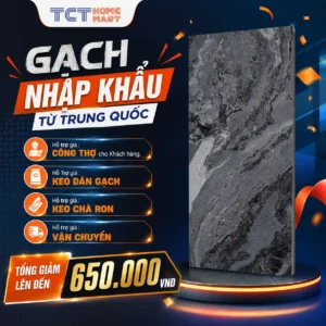 Gạch 90x180 Cm - Gạch Nối Vân Dòng Chảy Bóng Xám Đậm