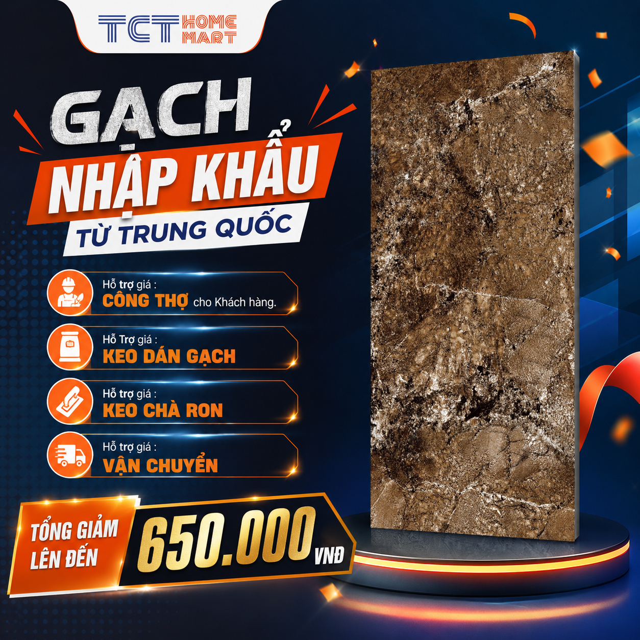 Gạch 90x180 Cm - Gạch Monalisa Vân Đá Bóng Nâu
