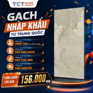 Gạch 60x120 Cm - Gạch Monalisa - Gạch Vân Đá Mờ Xám Rêu Nhạt