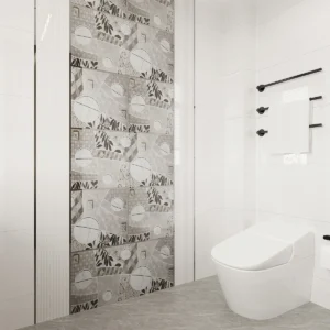 Gạch 40×80 Cm – Gạch Trang Trí Hoa Lá Bóng Xám - Ảnh 3