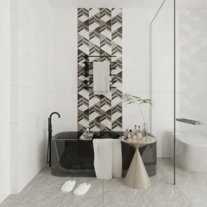Gạch 40×80 Cm – Gạch Trang Trí Hình Học Bóng Xám - Ảnh 3