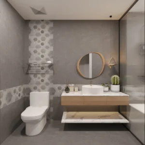 Gạch 60×60 Cm – Gạch Chống Trơn Trượt – Gạch Vân Đá Mờ Xám Đậm - Ảnh 3