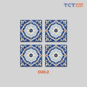 BST 2 Kiểu Gạch Bông 40x40 cm - Gạch Trang Trí Mờ Xanh Dương