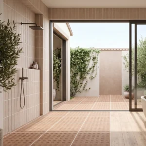 BST 2 Kiểu Gạch Bông 40x40 cm - Gạch Trang Trí Mờ Nâu Be - Ảnh 4