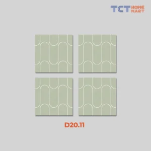 Gạch Bông 40x40 cm - Gạch Trang Trí Mix 2 Kiểu Mờ Xanh Mint