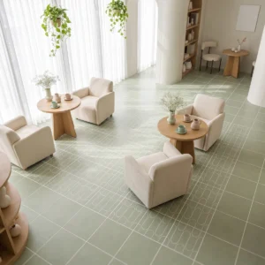 Gạch Bông 40x40 cm - Gạch Trang Trí Mix 2 Kiểu Mờ Xanh Mint - Ảnh 3