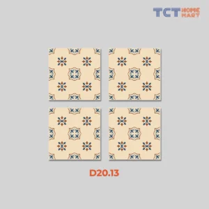 Gạch Bông 40x40 cm - Gạch Trang Trí Cổ Điển Mờ Kem