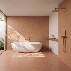 BST 2 Kiểu Gạch 40x40 cm - Gạch Vân Xi Măng Mờ Kem Và Cam Đất - Ảnh 4