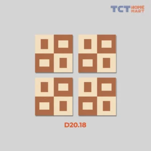 Gạch Bông 40x40 cm - Gạch Trang Trí Họa Tiết Hình Học Mờ Cam Đất tct home mart tct group