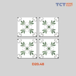 BST 7 Kiểu Gạch Bông 20x20 cm - Gạch Trang Trí Mờ Xanh Mint