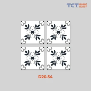 BST 15 Kiểu Gạch Bông 20x20 cm - Gạch Trang Trí Mờ Trắng Đen - Ảnh 7