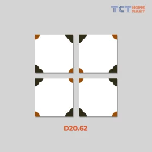 BST 8 Kiểu Gạch Bông 20x20 cm - Gạch Trang Trí Mờ Kem Mix Cam Đất - Ảnh 5