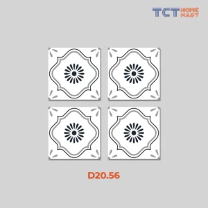 BST 15 Kiểu Gạch Bông 20x20 cm - Gạch Trang Trí Mờ Trắng Đen - Ảnh 11