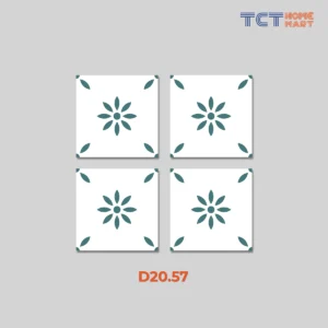 BST 7 Kiểu Gạch Bông 20x20 cm - Gạch Trang Trí Mờ Xanh Mint - Ảnh 3