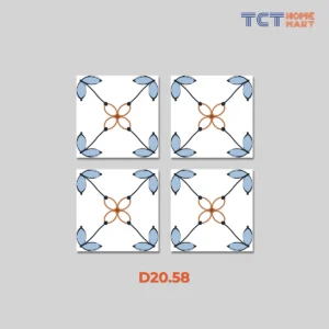 BST 7 Kiểu Gạch Bông 20x20 cm - Gạch Trang Trí Mờ Xanh Dương - Ảnh 6