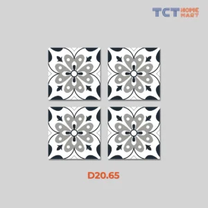 BST 15 Kiểu Gạch Bông 20x20 cm - Gạch Trang Trí Mờ Trắng Đen - Ảnh 13
