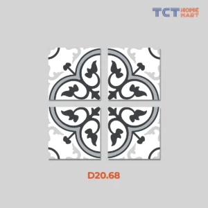 BST 15 Kiểu Gạch Bông 20x20 cm - Gạch Trang Trí Mờ Trắng Đen - Ảnh 17