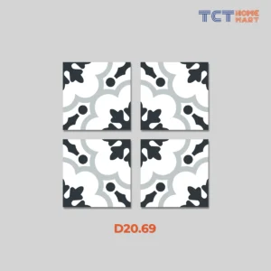 BST 15 Kiểu Gạch Bông 20x20 cm - Gạch Trang Trí Mờ Trắng Đen - Ảnh 19