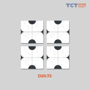 BST 15 Kiểu Gạch Bông 20x20 cm - Gạch Trang Trí Mờ Trắng Đen - Ảnh 23