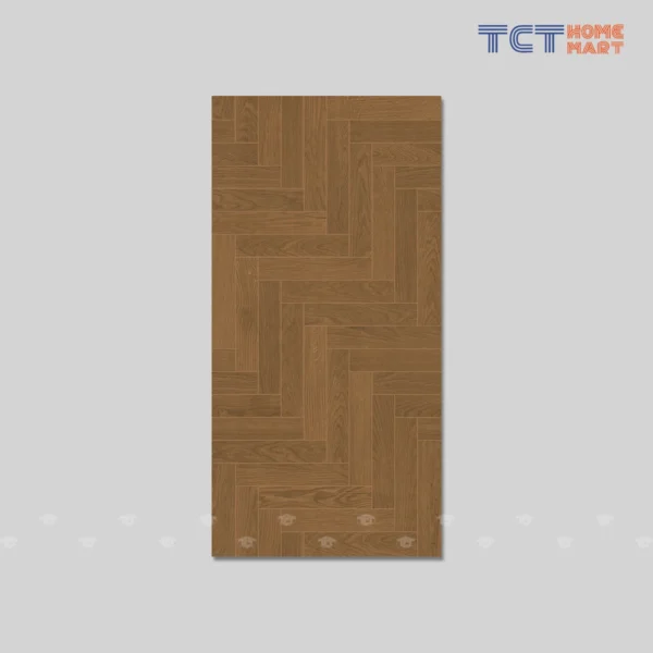 Gạch 60x120 cm - Gạch Giả Gỗ Xương Cá Mờ Nâu Đậm TCT Group TCT Home Mart B2B