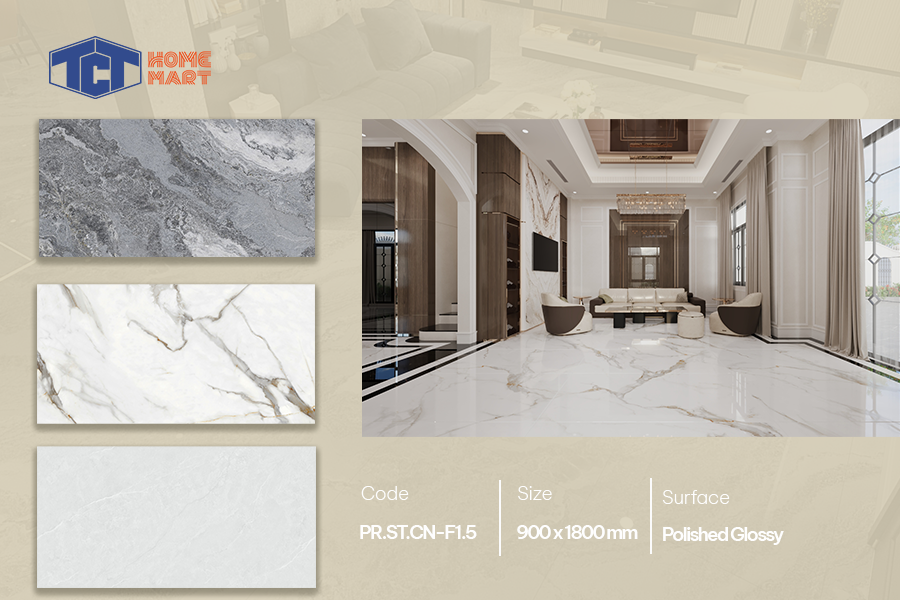 TCT Home Mart-Bí quyết chọn gạch lát nền đẹp cho phòng khách hiện đại 